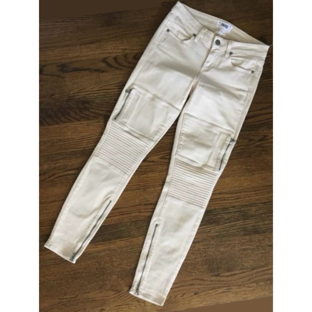 NEW PAIGE Women’s 25 Moto Style Jeans - Picture 7 of 8